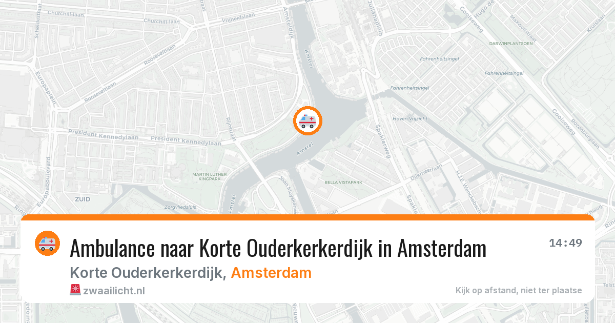 Ambulance naar Korte Ouderkerkerdijk in Amsterdam — 23 jun 2026