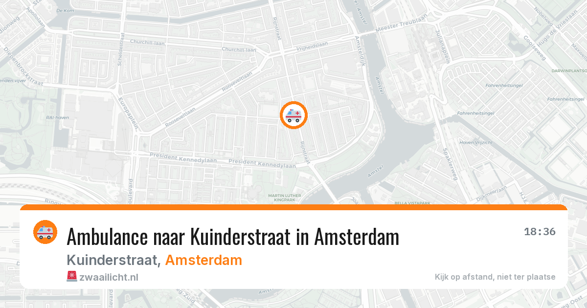 Ambulance naar Kuinderstraat in Amsterdam — 8 aug 2026