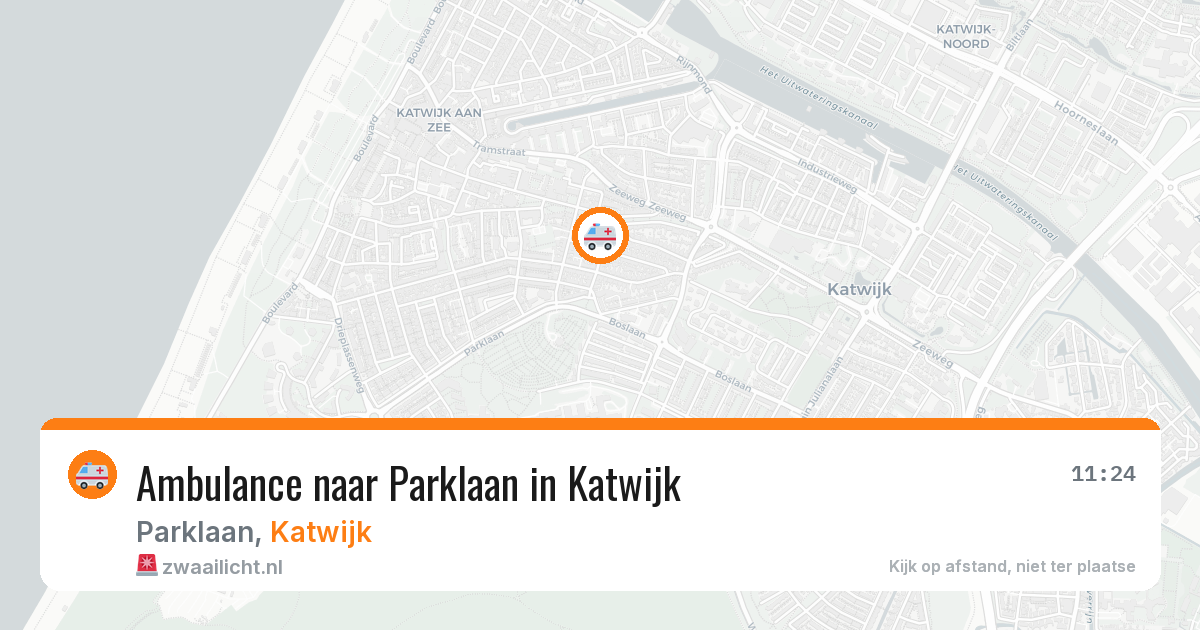 Ambulance naar Parklaan in Katwijk — 10 aug 2026