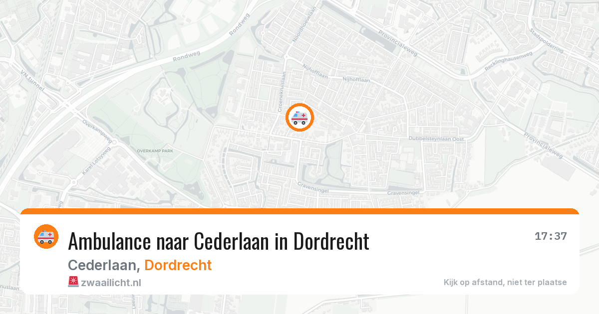 Ambulance naar Cederlaan in Dordrecht — 5 aug 2026