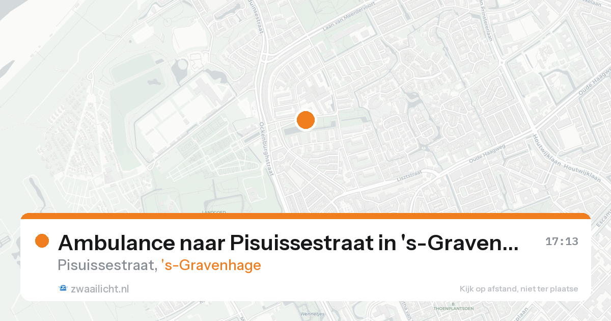 Ambulance naar Pisuissestraat in 's-Gravenhage — 18 aug 2026