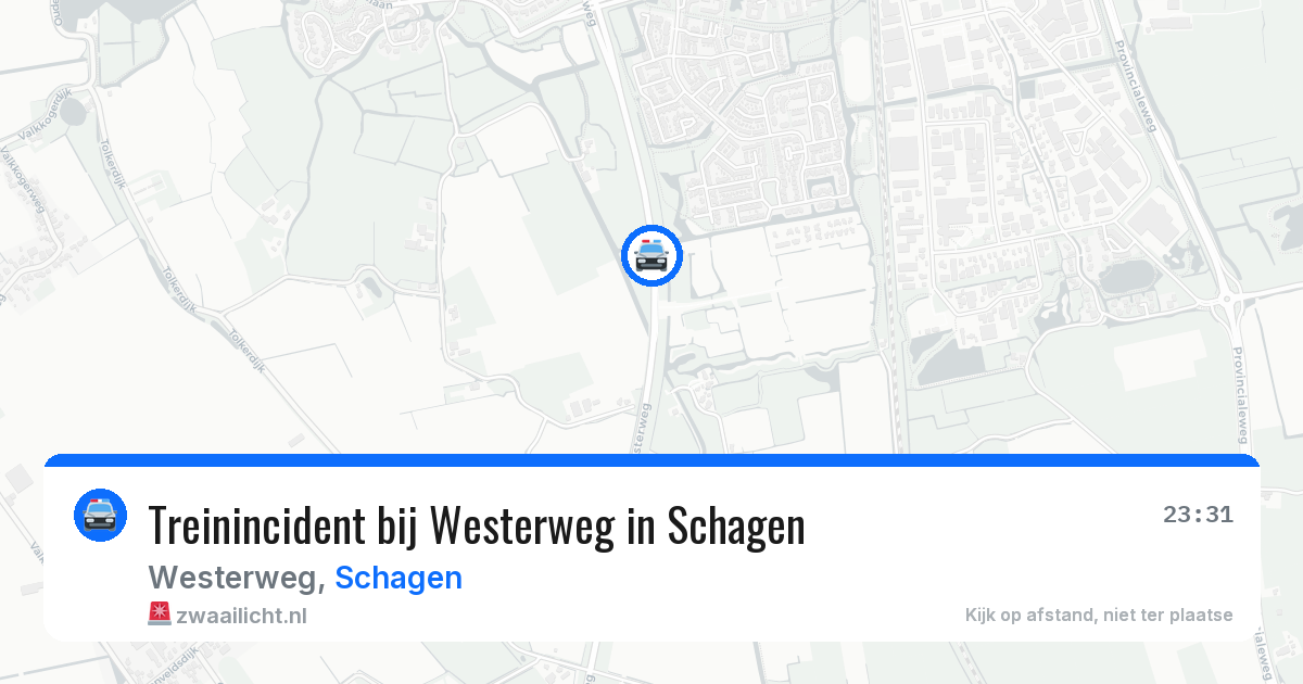 Treinincident bij Westerweg in Schagen — 19 jun 2026