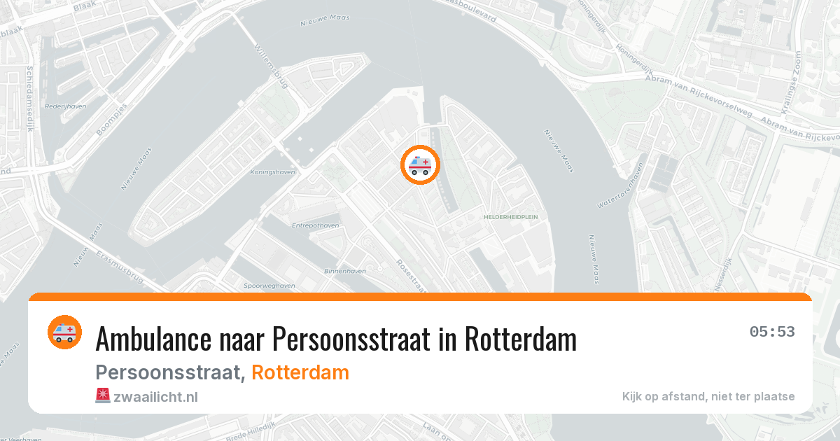 Ambulance naar Persoonsstraat in Rotterdam — 16 mei 2026