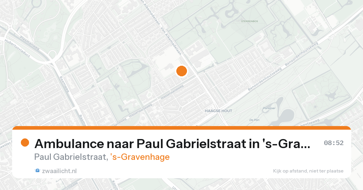 Ambulance naar Paul Gabrielstraat in 's-Gravenhage — 19 aug 2026