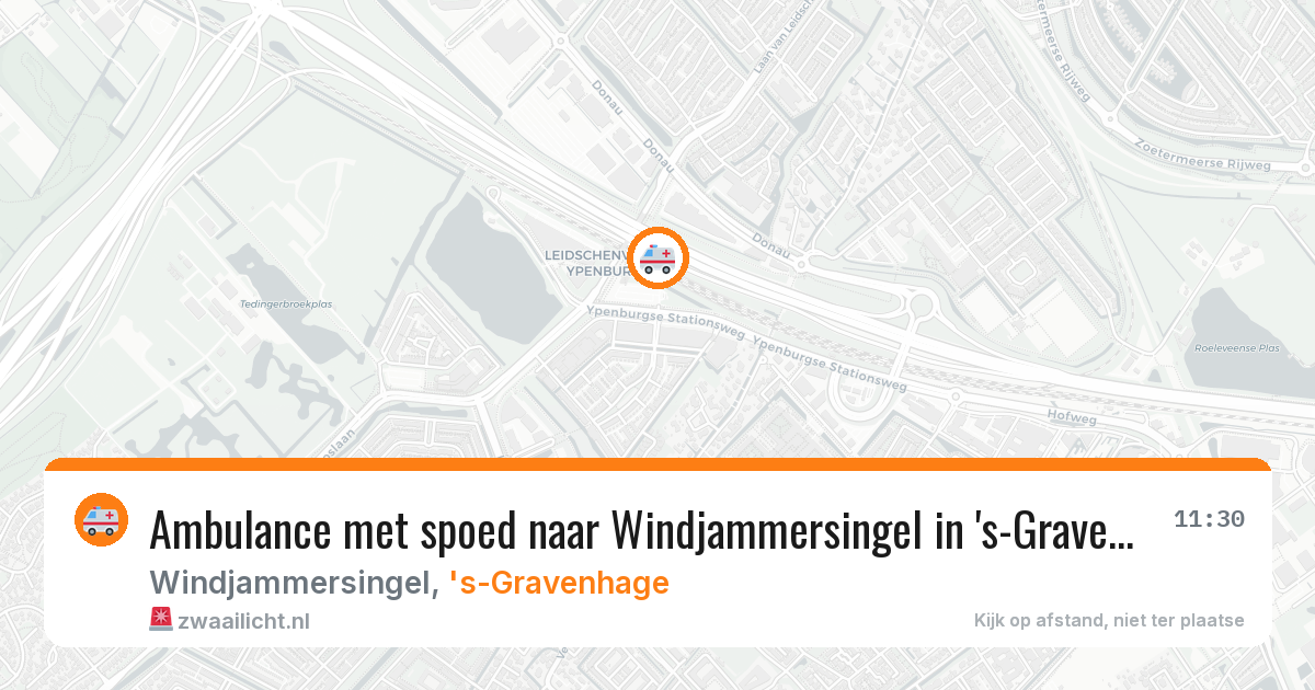 Ambulance met spoed naar Windjammersingel in 's-Gravenhage — 20 mei 2026