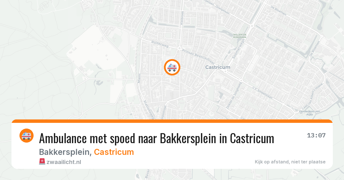 Ambulance met spoed naar Bakkersplein in Castricum — 31 mei 2026