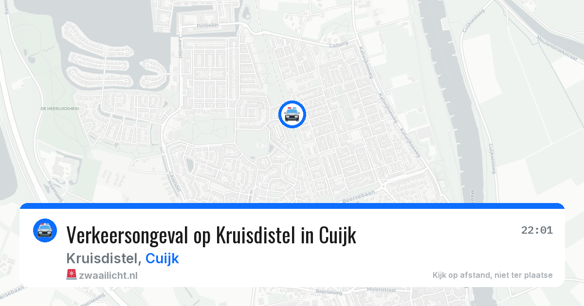 Verkeersongeval op Kruisdistel in Cuijk — 6 jun 2026