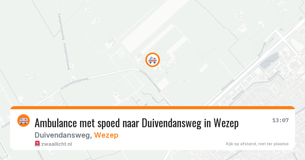 Ambulance met spoed naar Duivendansweg in Wezep — 30 mei 2026