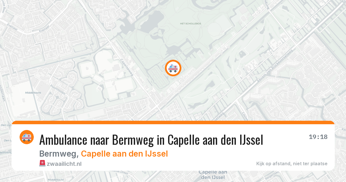 Ambulance naar Bermweg in Capelle aan den IJssel — 14 aug 2026