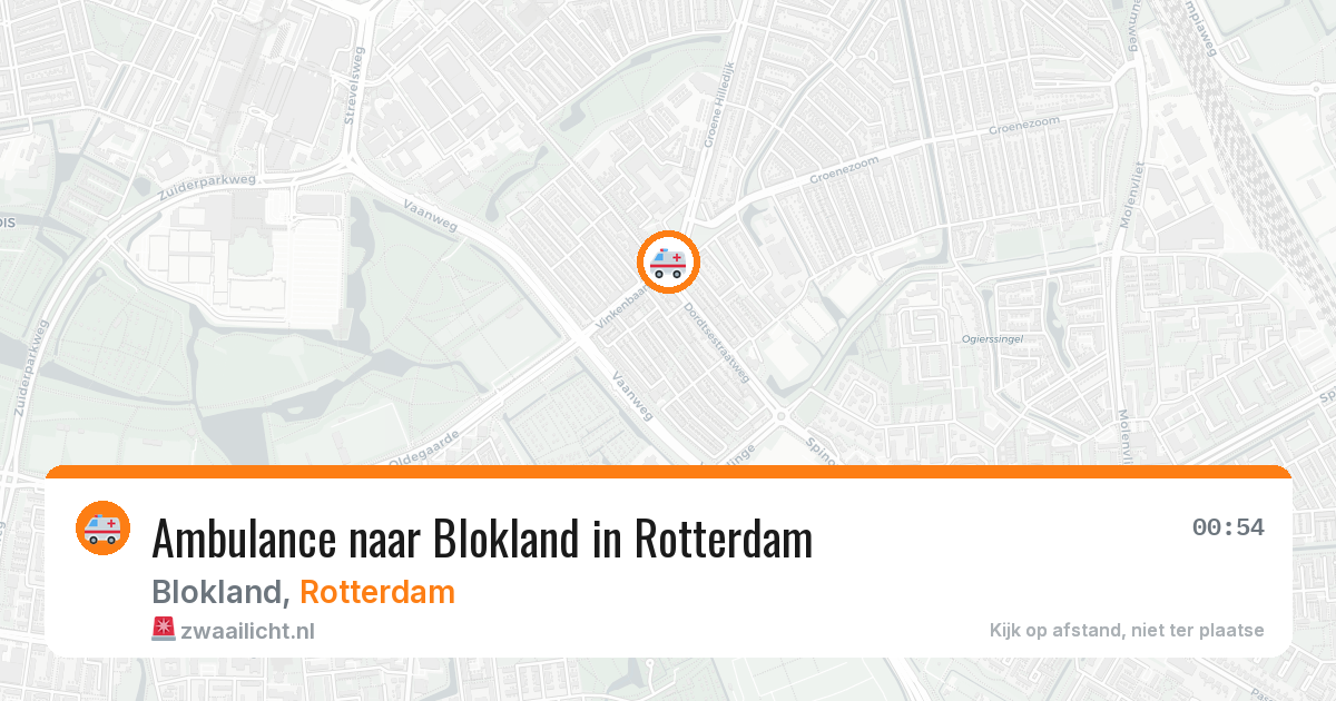 Ambulance naar Blokland in Rotterdam — 13 jun 2026