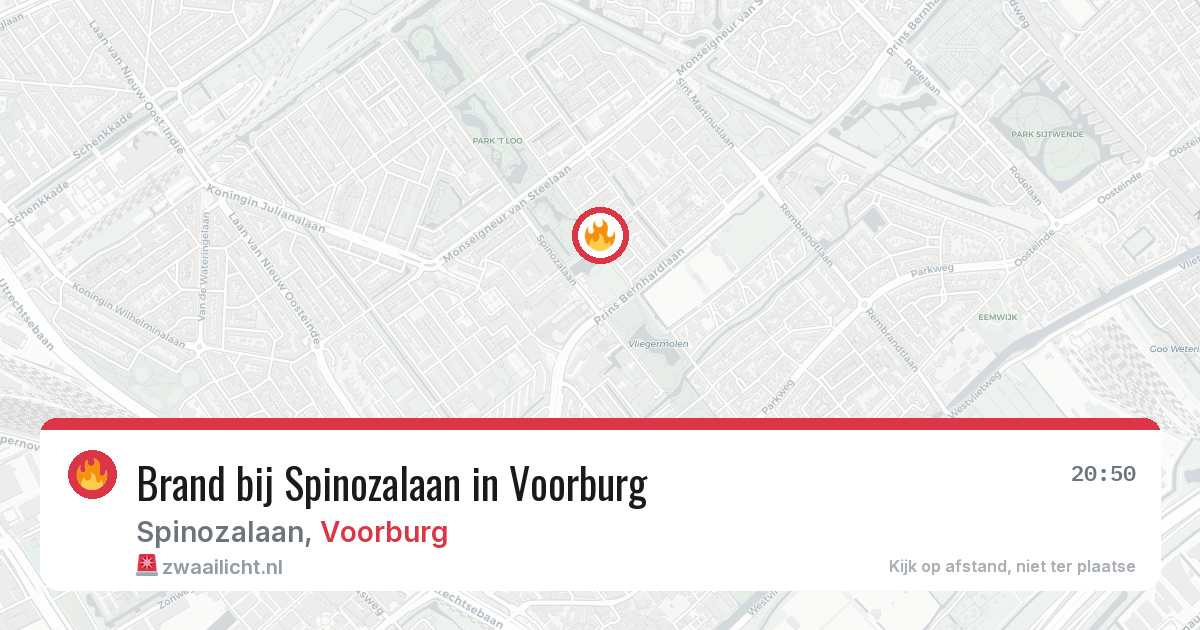 Brand bij Spinozalaan in Voorburg — 1 jun 2026