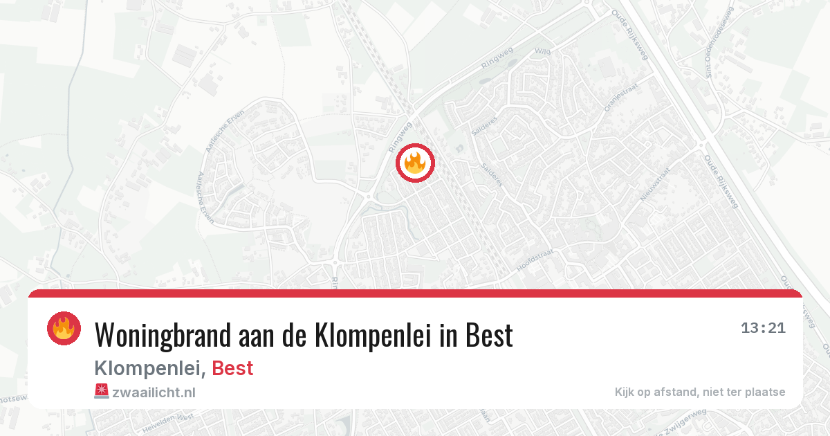 Woningbrand aan de Klompenlei in Best — 30 mei 2026