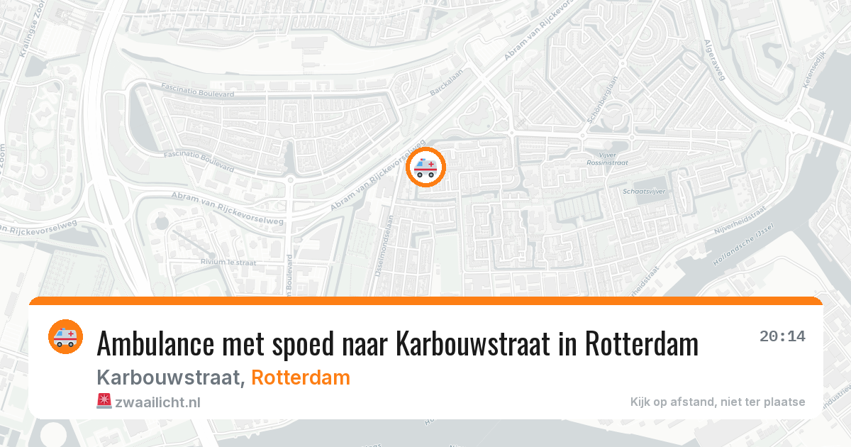 Ambulance met spoed naar Karbouwstraat in Rotterdam — 5 aug 2026