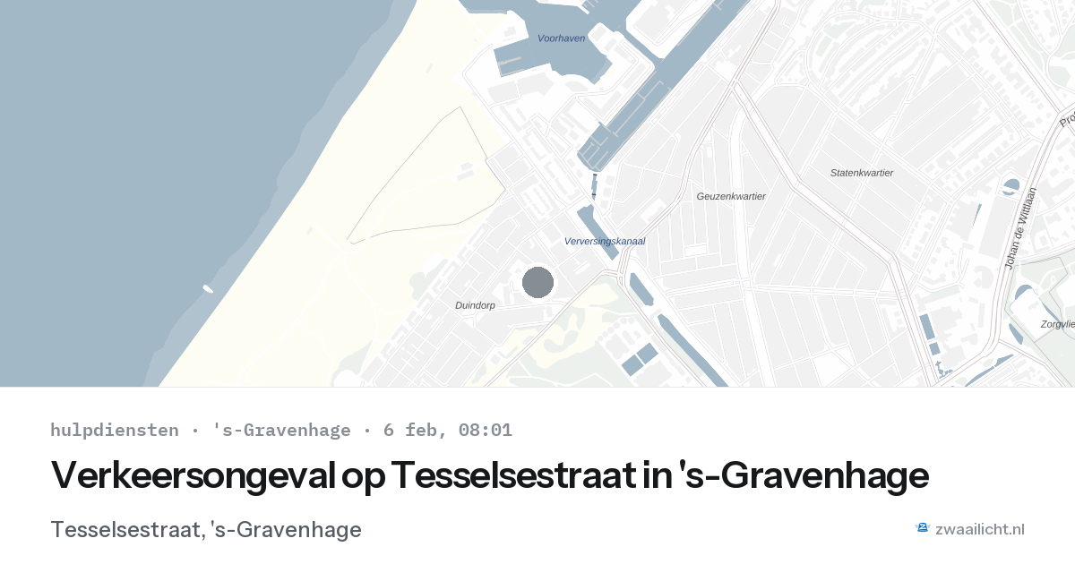 Verkeersongeval op Tesselsestraat in 's-Gravenhage — 6 feb 2026