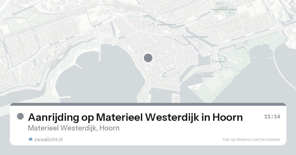 Aanrijding op Materieel Westerdijk in Hoorn — 31 jan 2026