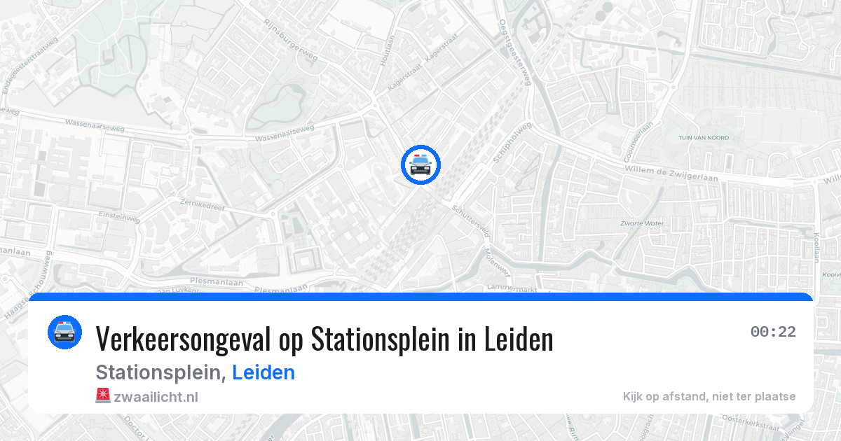 Verkeersongeval op Stationsplein in Leiden — 19 jun 2026
