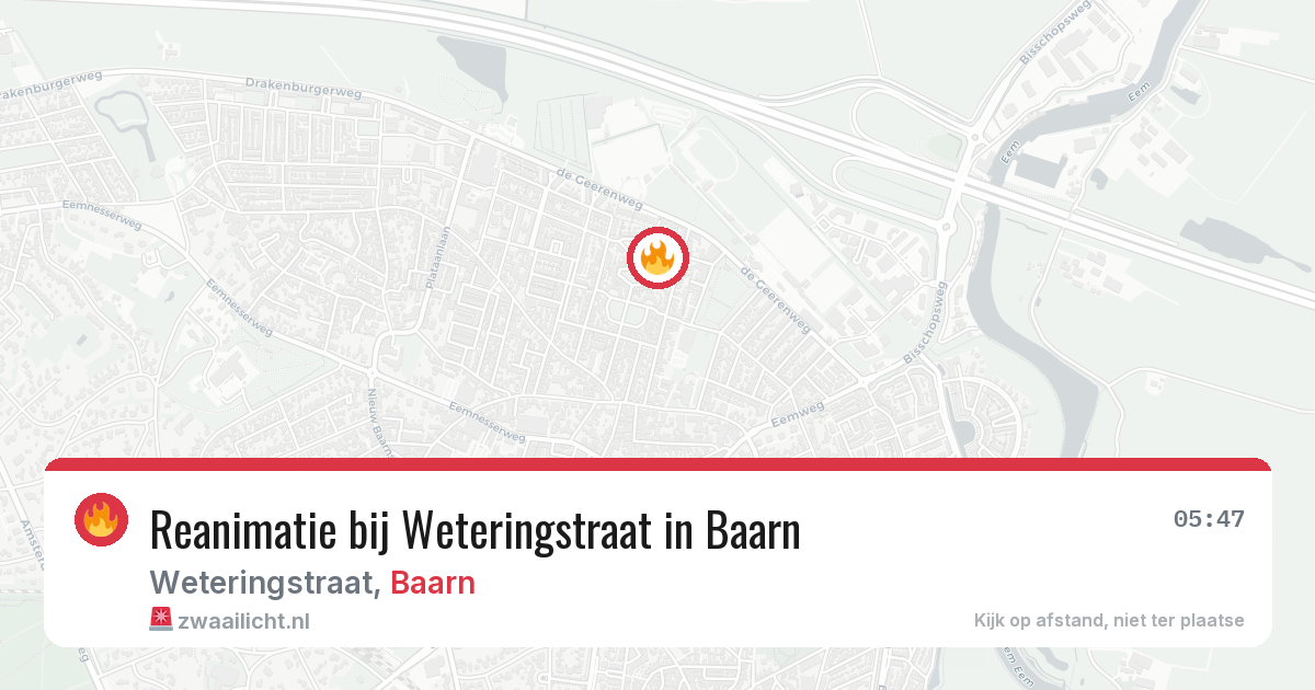 Reanimatie bij Weteringstraat in Baarn — 5 jun 2026