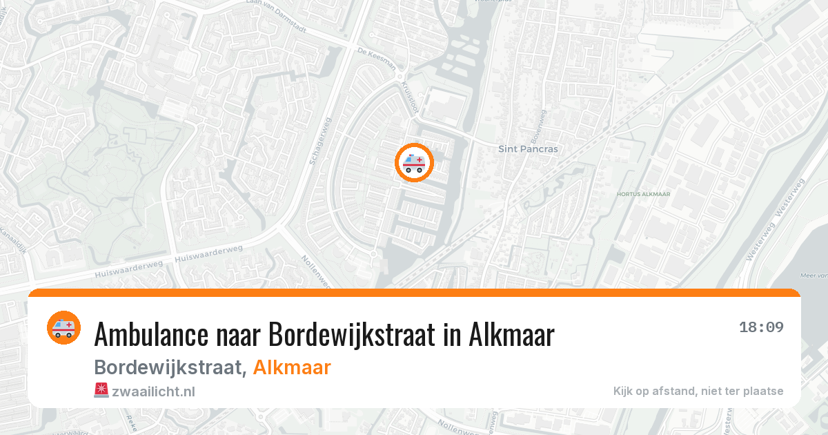 Ambulance naar Bordewijkstraat in Alkmaar — 11 aug 2026