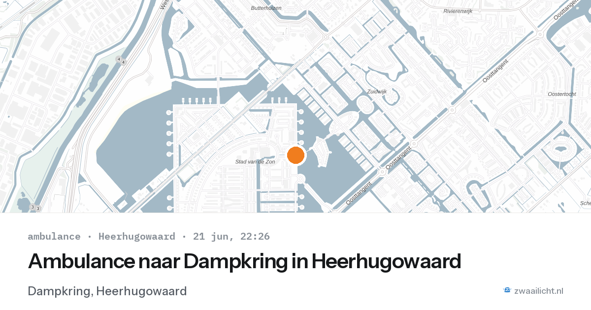Ambulance naar Dampkring in Heerhugowaard — 21 jun 2026
