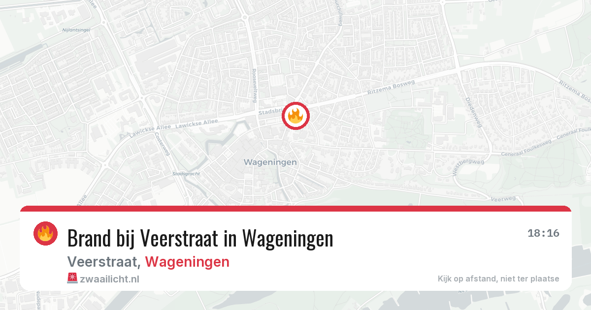 Brand bij Veerstraat in Wageningen — 2 jun 2026