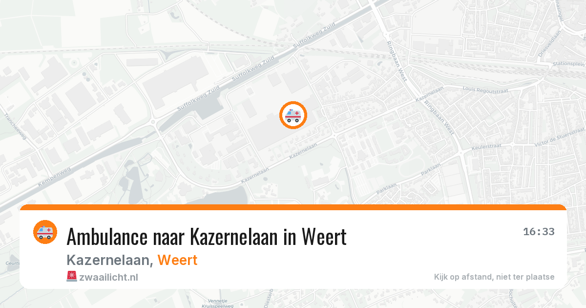 Ambulance naar Kazernelaan in Weert — 13 aug 2026
