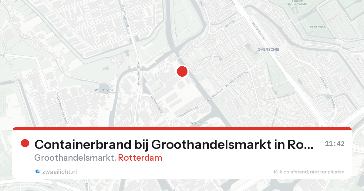 Containerbrand bij Groothandelsmarkt in Rotterdam — 26 mrt 2026
