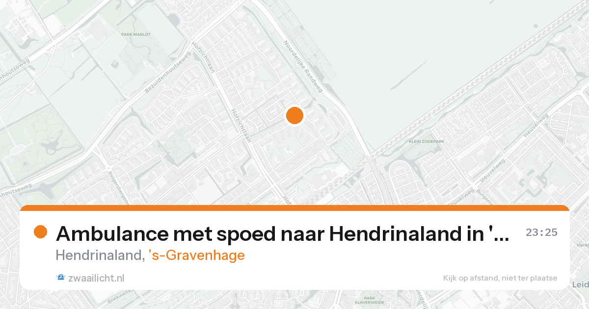 Ambulance met spoed naar Hendrinaland in 's-Gravenhage — 15 aug 2026