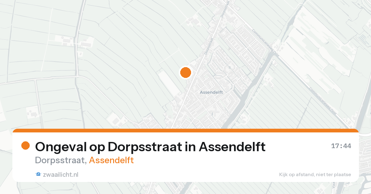 Ongeval op Dorpsstraat in Assendelft — 21 aug 2026
