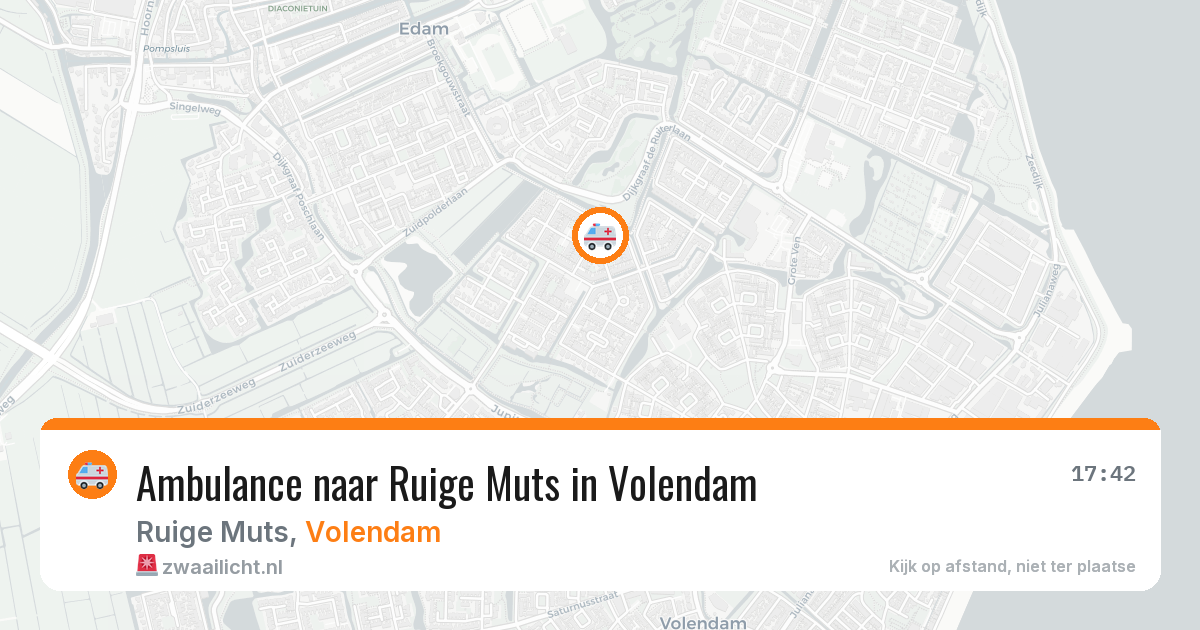Ambulance naar Ruige Muts in Volendam — 19 mei 2026