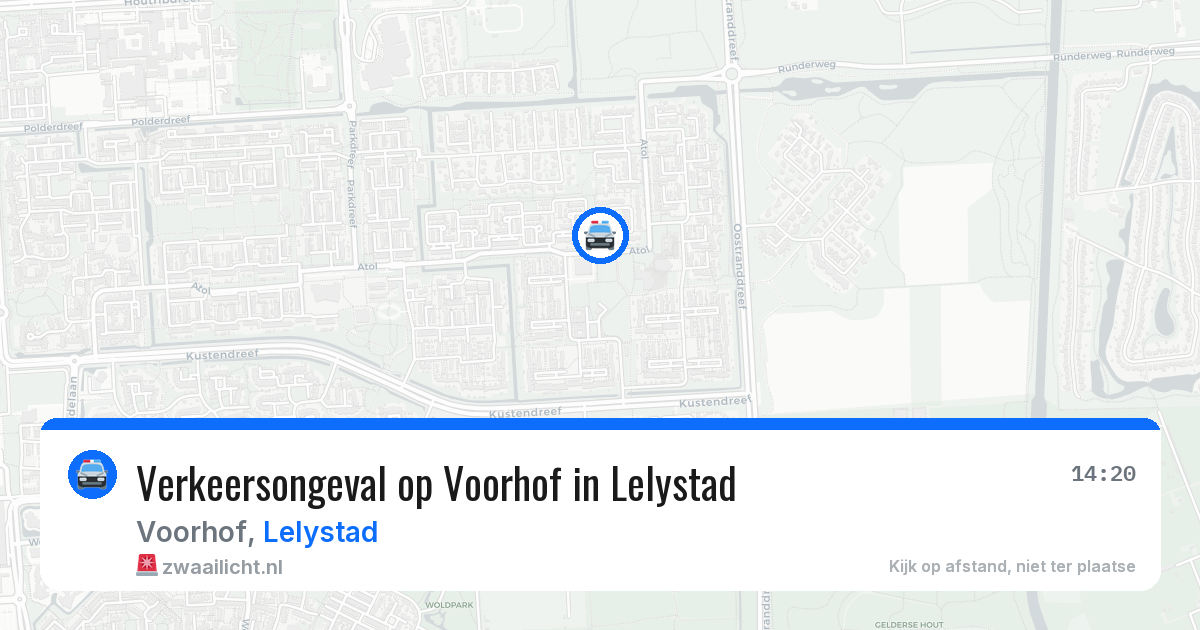 Verkeersongeval op Voorhof in Lelystad — 11 jun 2026