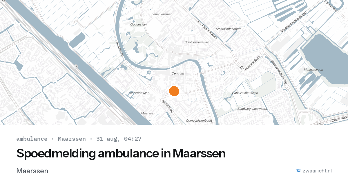 Spoedmelding ambulance in Maarssen — 31 aug 2026