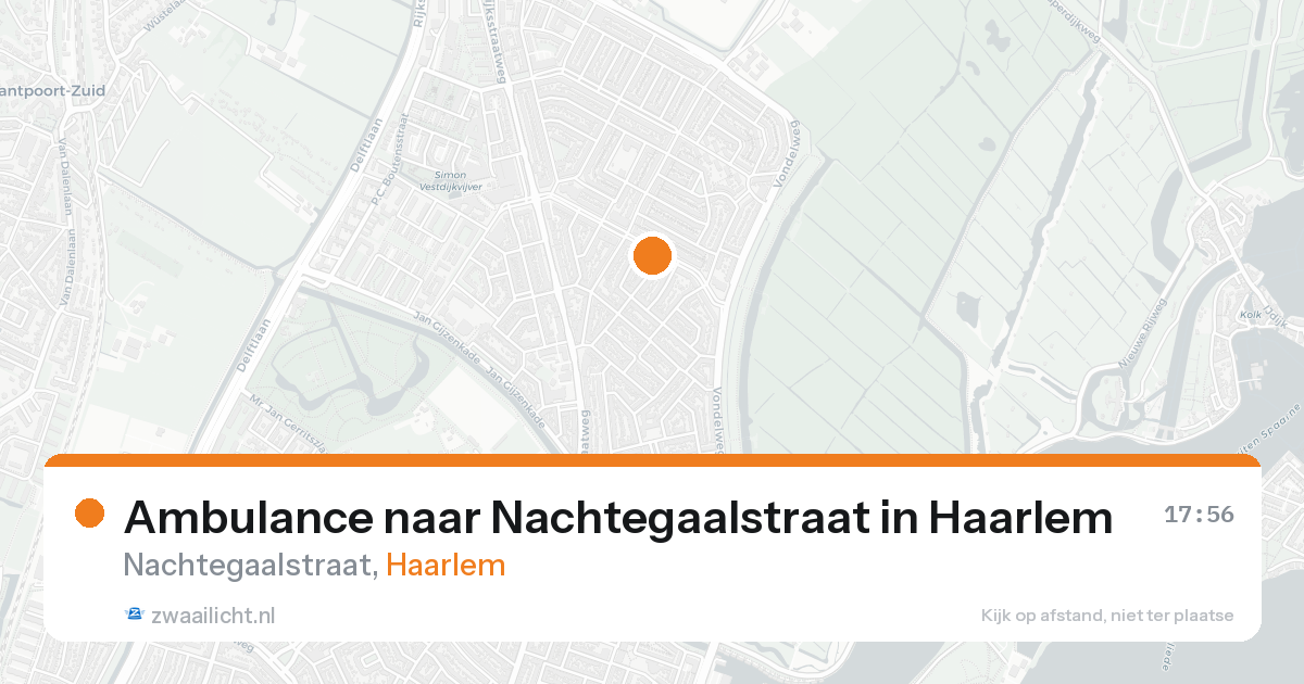 Ambulance naar Nachtegaalstraat in Haarlem — 16 aug 2026