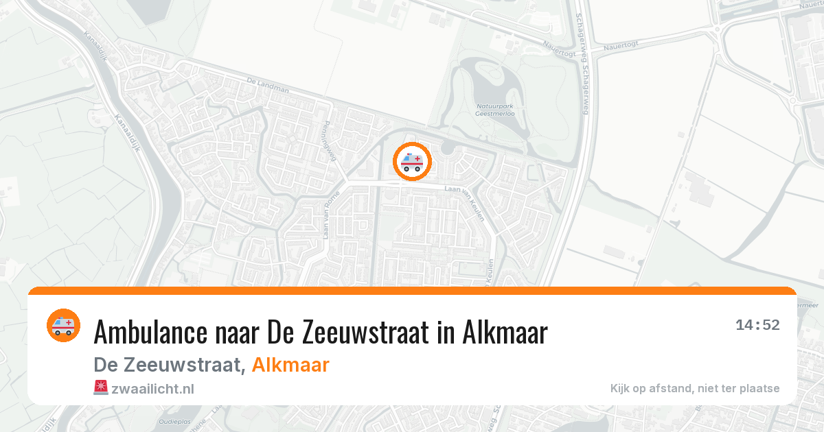 Ambulance naar De Zeeuwstraat in Alkmaar — 5 mei 2026