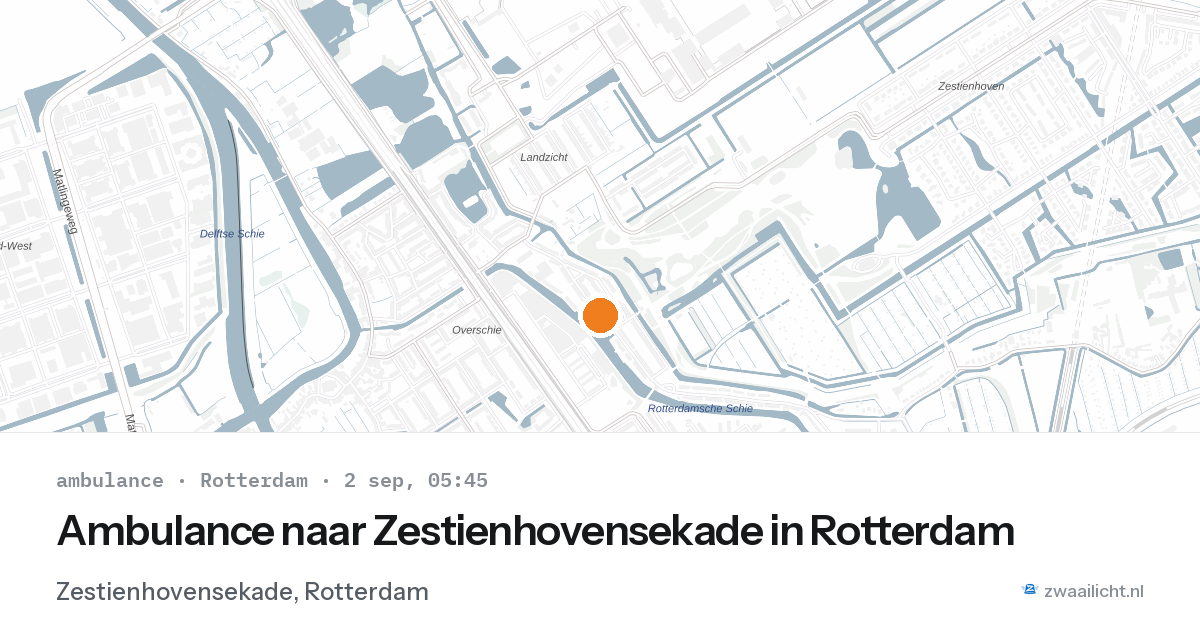 Ambulance naar Zestienhovensekade in Rotterdam — 2 sep 2026