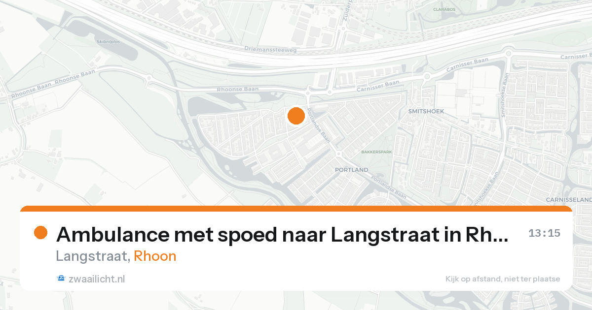 Ambulance met spoed naar Langstraat in Rhoon — 21 aug 2026