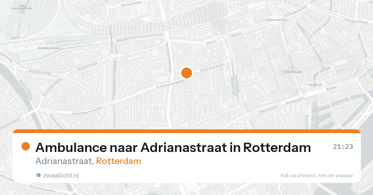 Ambulance naar Adrianastraat in Rotterdam — 18 aug 2026