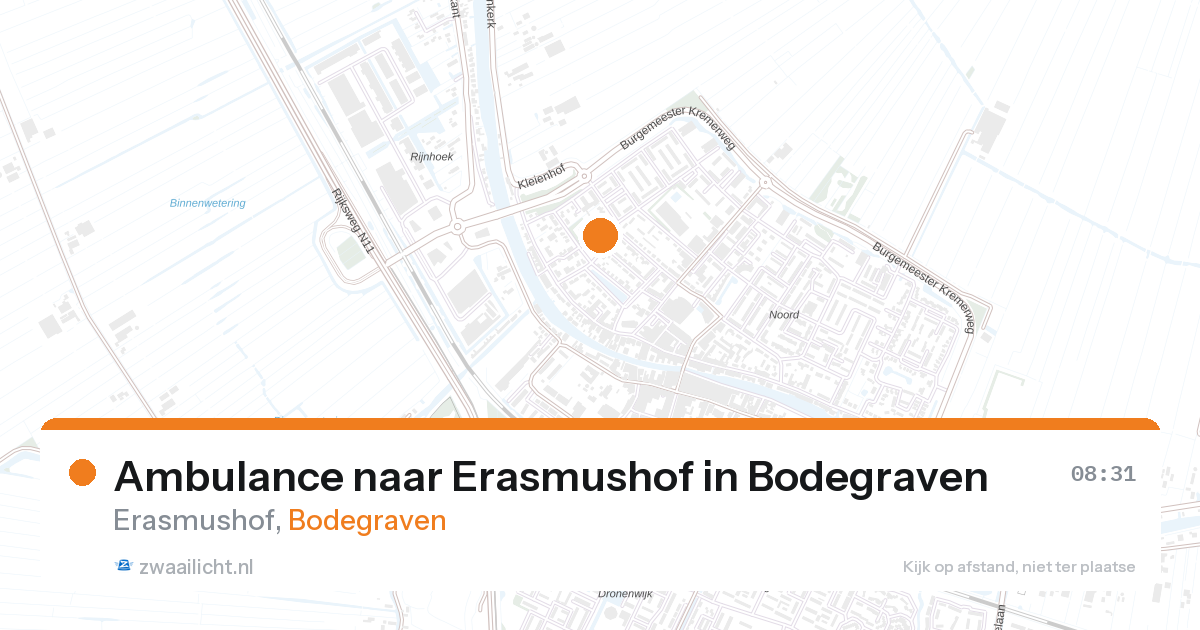 Ambulance naar Erasmushof in Bodegraven — 22 mei 2026