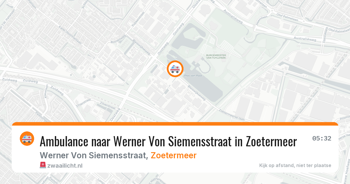 Ambulance naar Werner Von Siemensstraat in Zoetermeer — 15 apr 2026