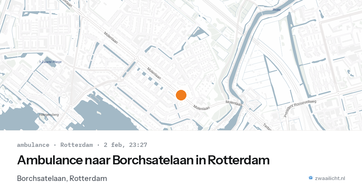 Ambulance naar Borchsatelaan in Rotterdam — 2 feb 2026
