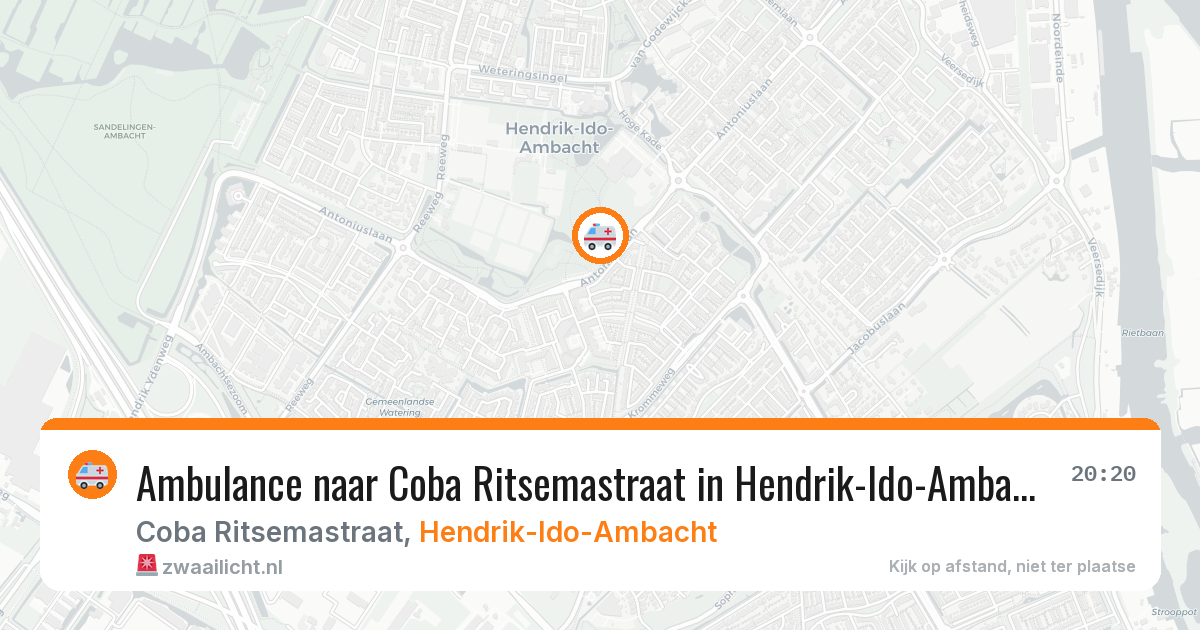Ambulance naar Coba Ritsemastraat in Hendrik-Ido-Ambacht — 8 jun 2026
