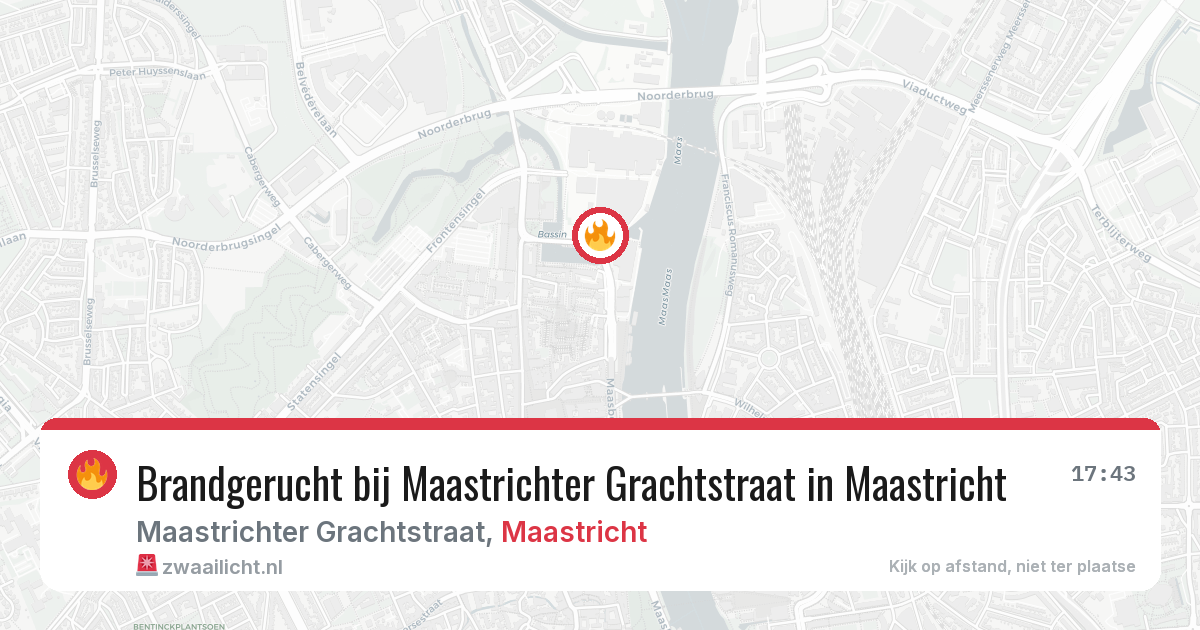 Brandgerucht bij Maastrichter Grachtstraat in Maastricht — 7 jun 2026