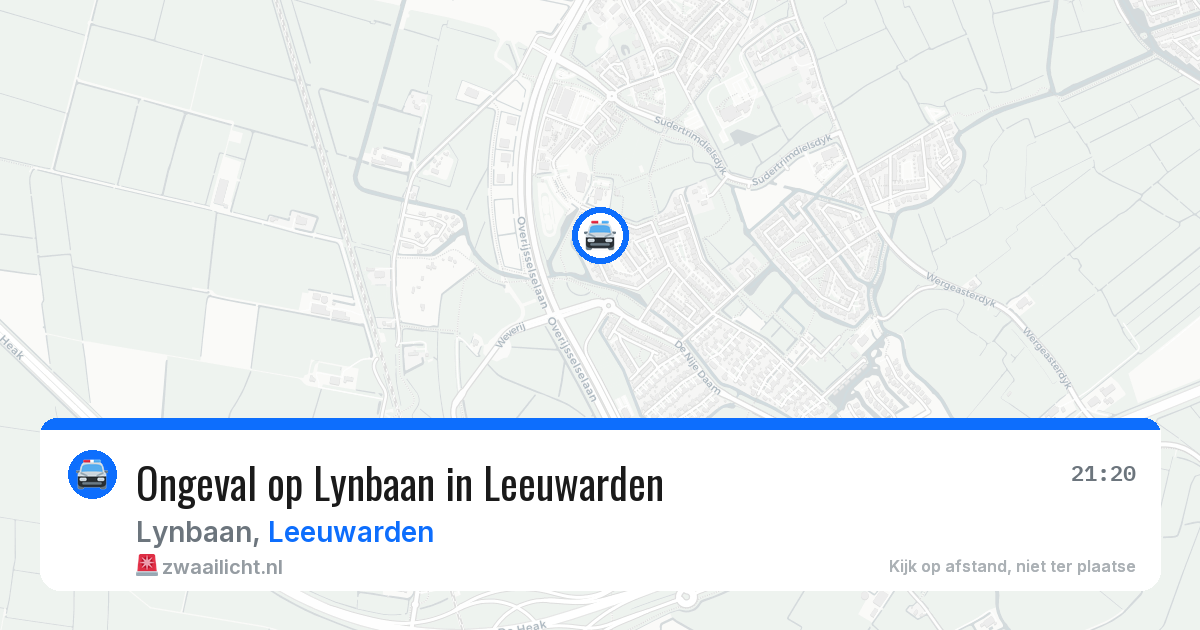 Ongeval op Lynbaan in Leeuwarden — 2 aug 2026