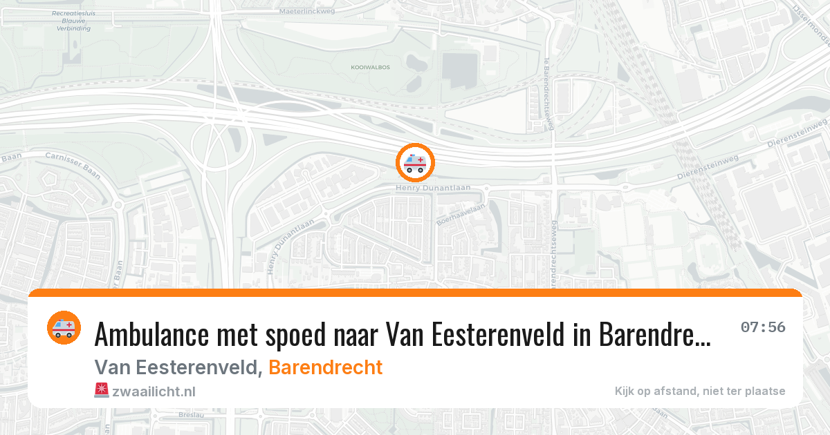 Ambulance met spoed naar Van Eesterenveld in Barendrecht — 11 apr 2026