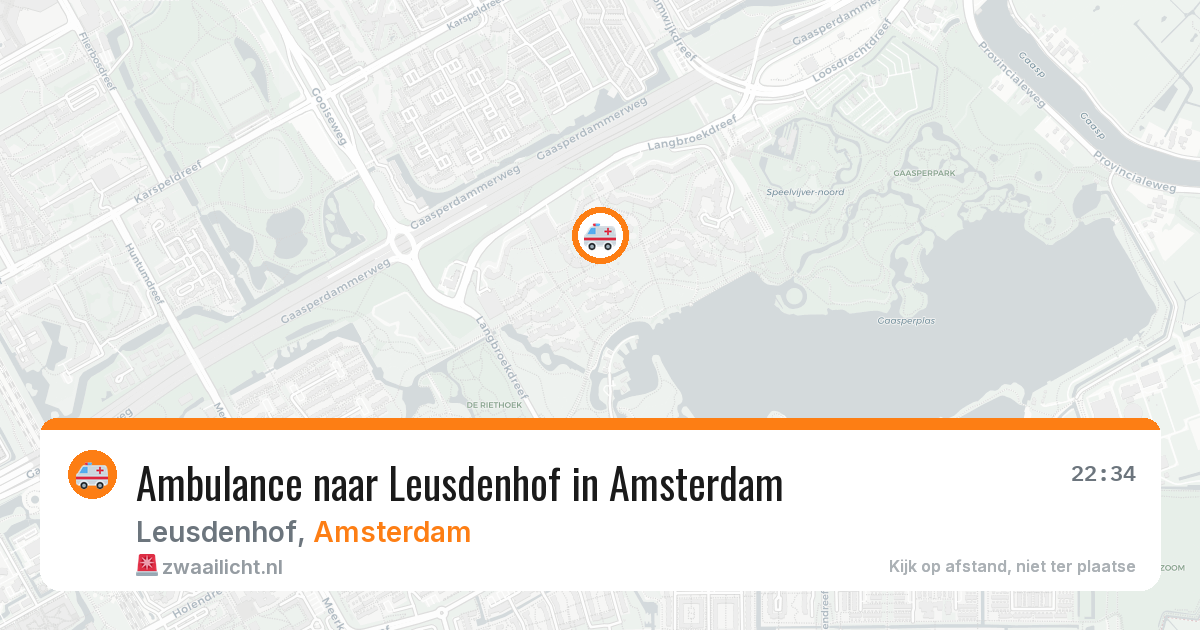 Ambulance naar Leusdenhof in Amsterdam — 7 mei 2026