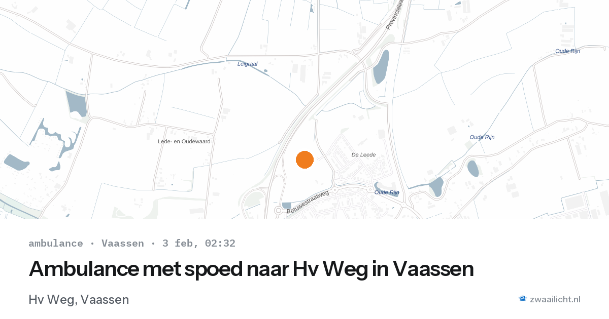 Ambulance met spoed naar Hv Weg in Vaassen — 3 feb 2026