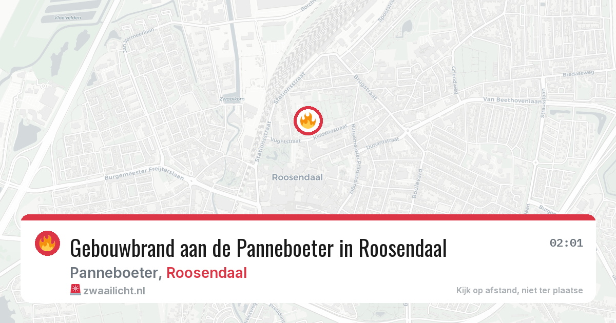 Gebouwbrand aan de Panneboeter in Roosendaal — 4 jul 2026