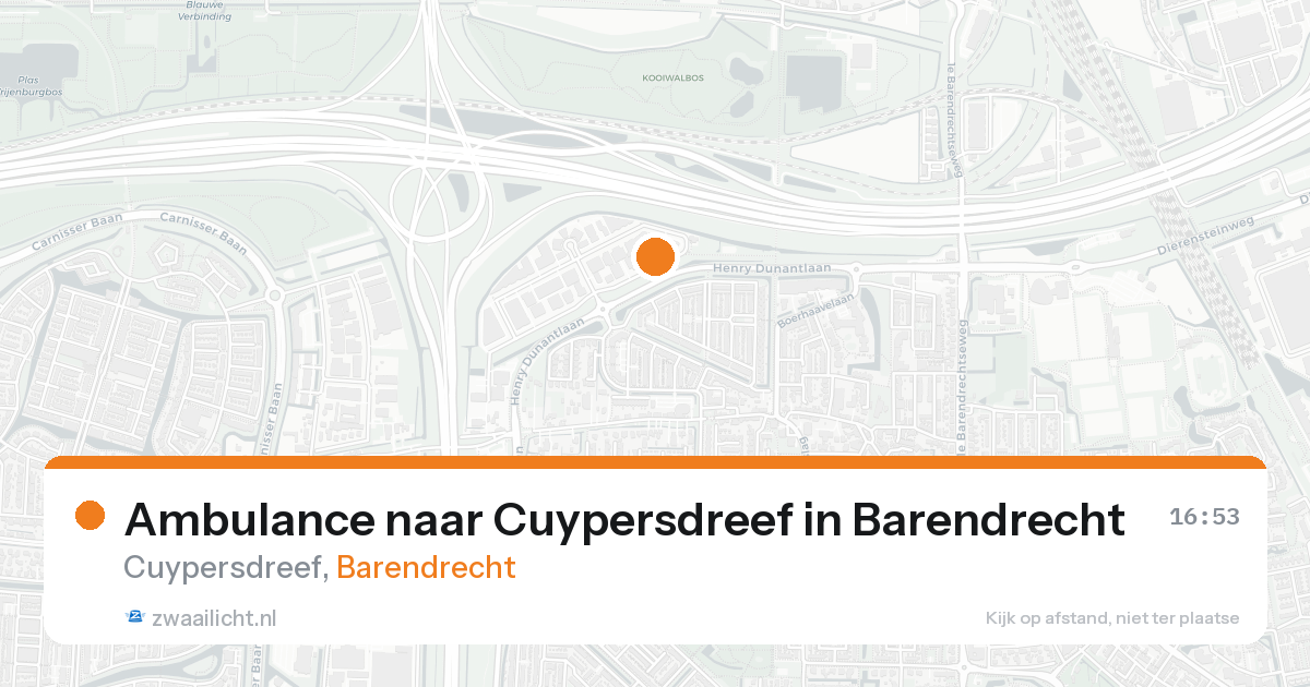 Ambulance naar Cuypersdreef in Barendrecht — 25 aug 2026