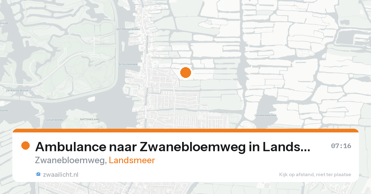 Ambulance naar Zwanebloemweg in Landsmeer — 8 jun 2026