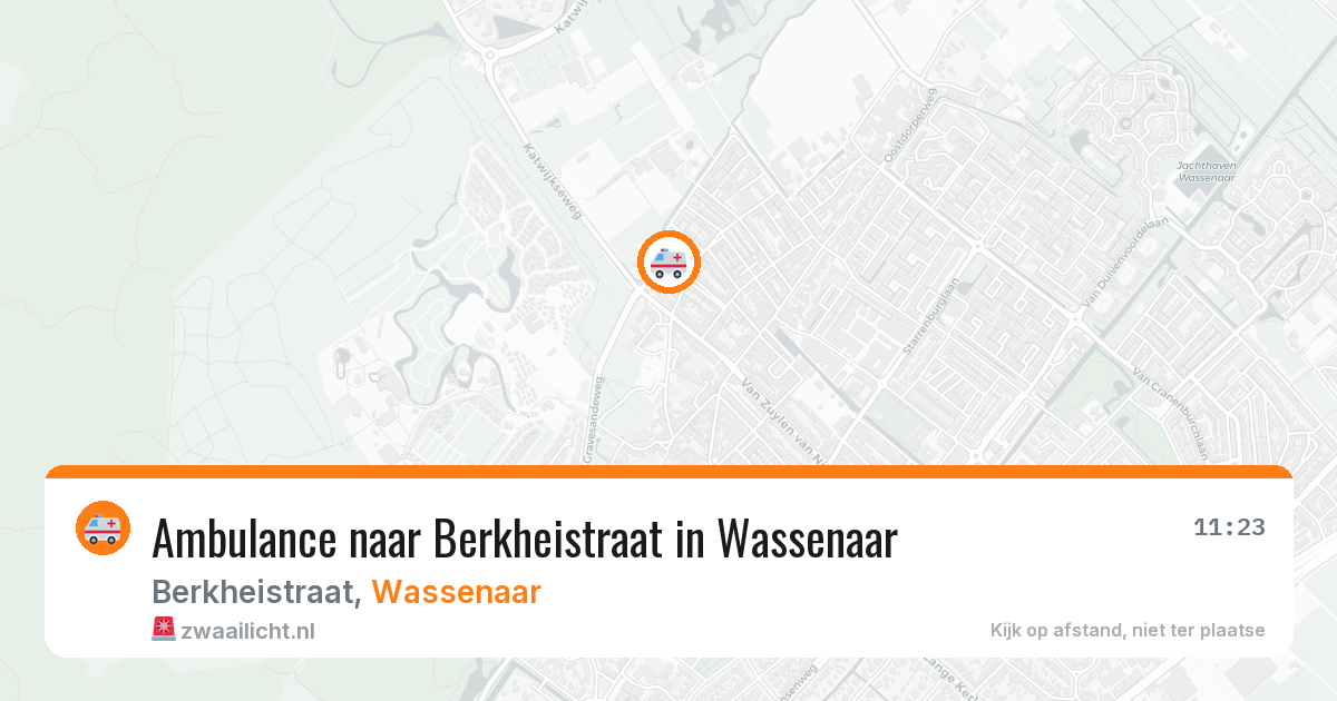 Ambulance naar Berkheistraat in Wassenaar — 23 jun 2026
