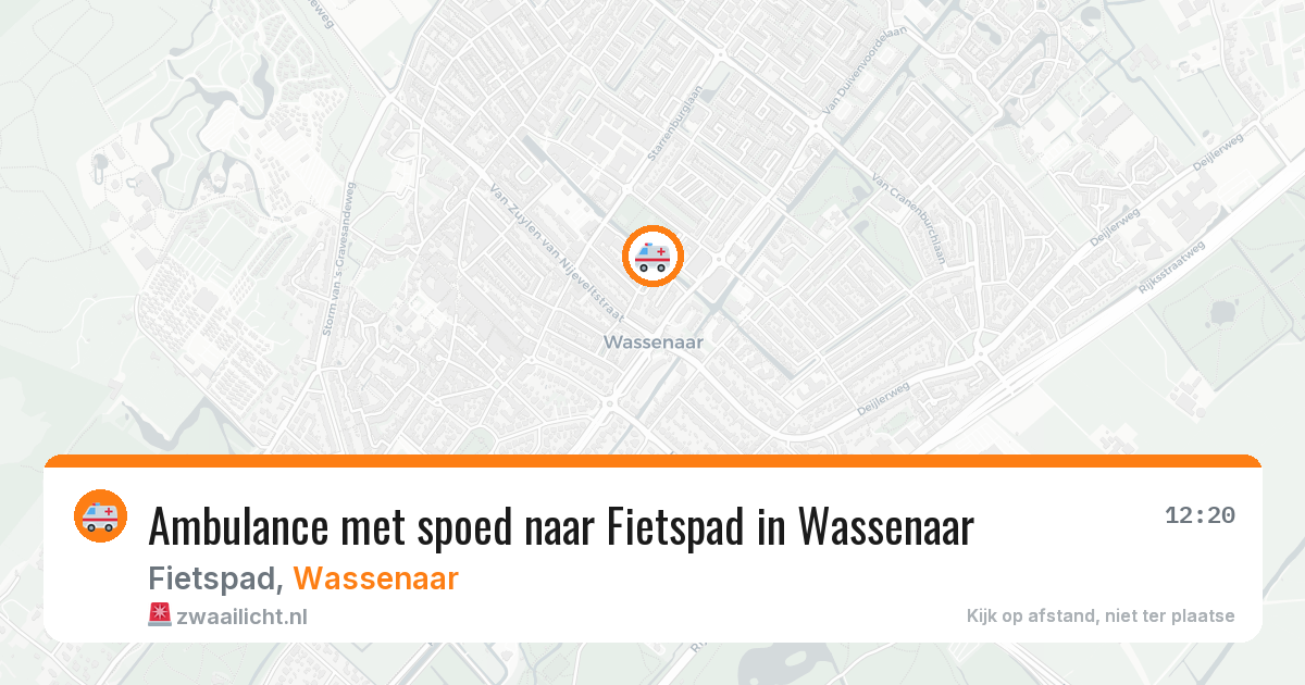 Ambulance met spoed naar Fietspad in Wassenaar — 15 mrt 2026
